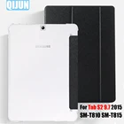 Шелковый чехол для планшета Samsung SM-T810 T815 T813, кожаный чехол с рукавом тройного сложения, однотонный чехол-подставка для Galaxy Tab S2 9,7