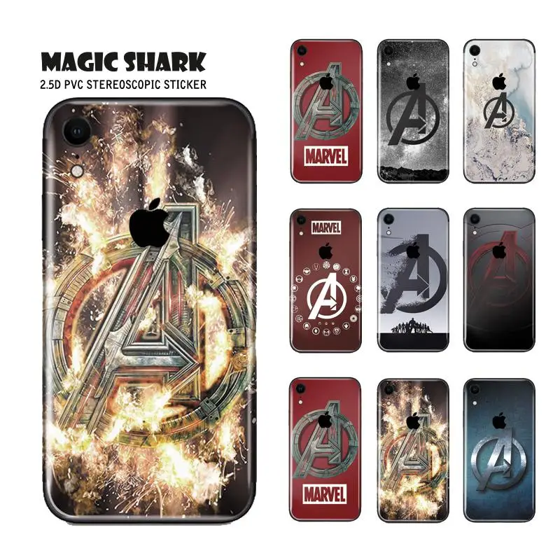 Волшебная Акула Горячая продажа Мода Marvel Мстители ударопрочный ПВХ Bumpy стикер