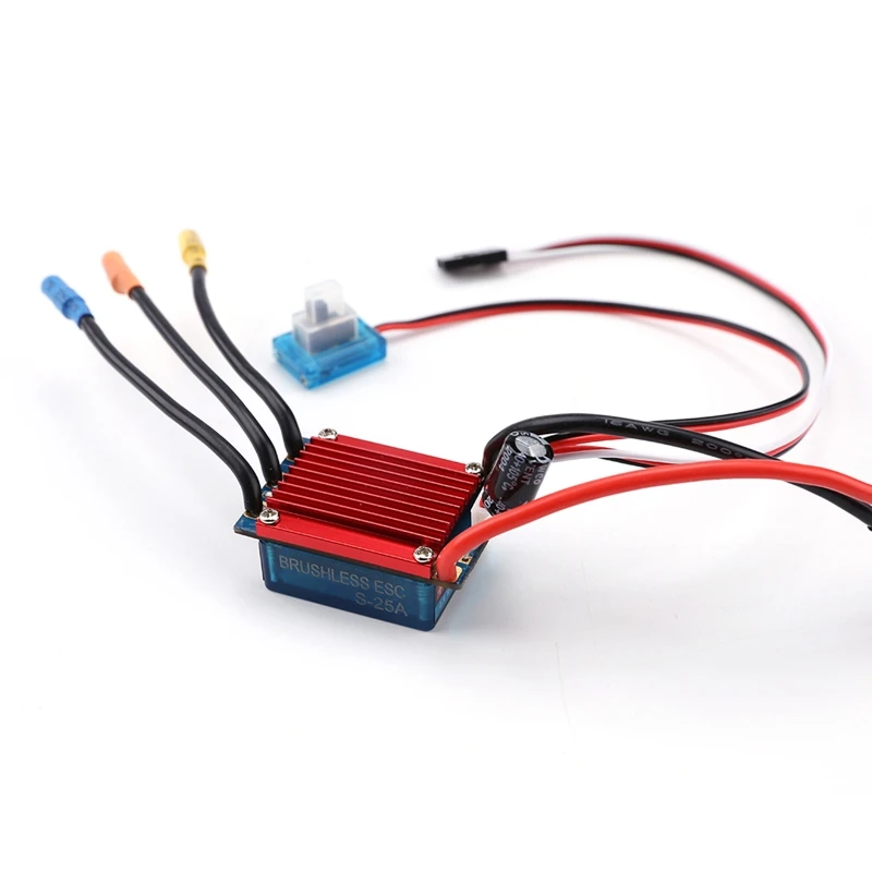 

25A ESC Brushless Electronic Speed Control Motor 2S 3S for 1/14 1/16 RC Car Toys P15C