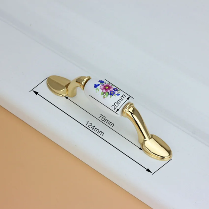 76 мм современная модная керамическая ручка для кухонного шкафа с сельским