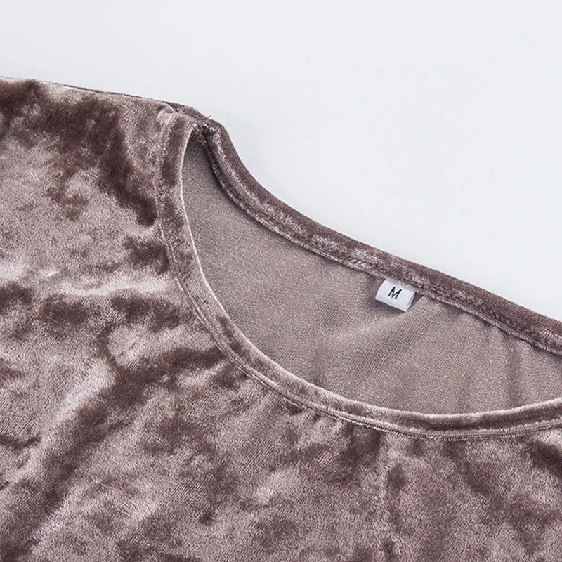 Винтажное бархатное платье с длинным рукавом для женщин 2020 облегающее миди