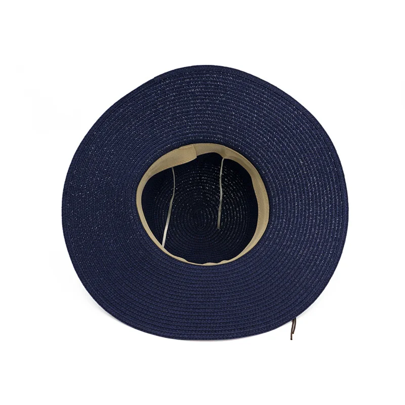 

women hats big brim 15cm leopard belt dome summer straw hats sun protection outdoor beach party solid straw summer sun hats new