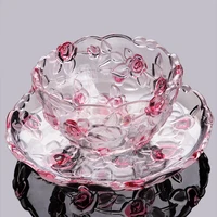 european style glass vase fruit plate fruit bowl modern creative living room coffee table snacks dried fruit plate candy snack
