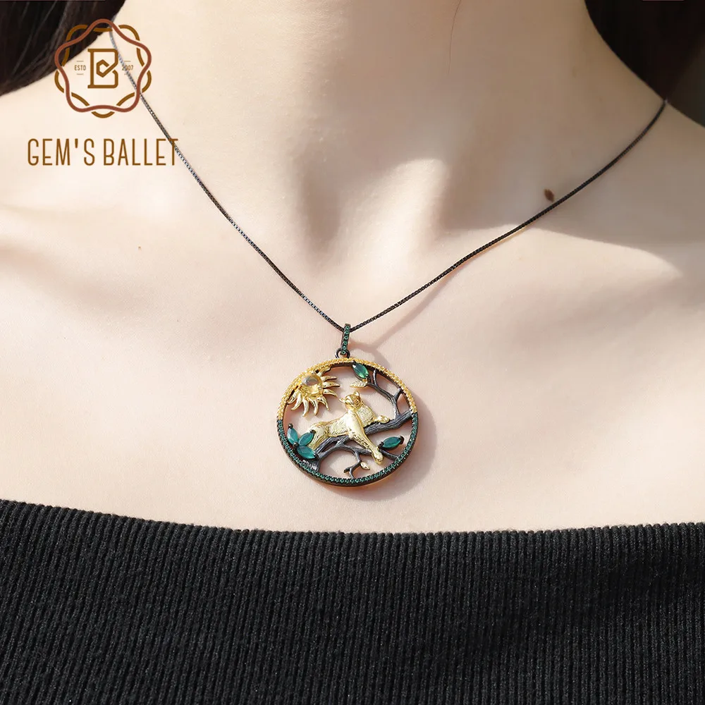 Ожерелье с подвеской gemb's BALLET из серебра 925 пробы натуральным цитриным агатом