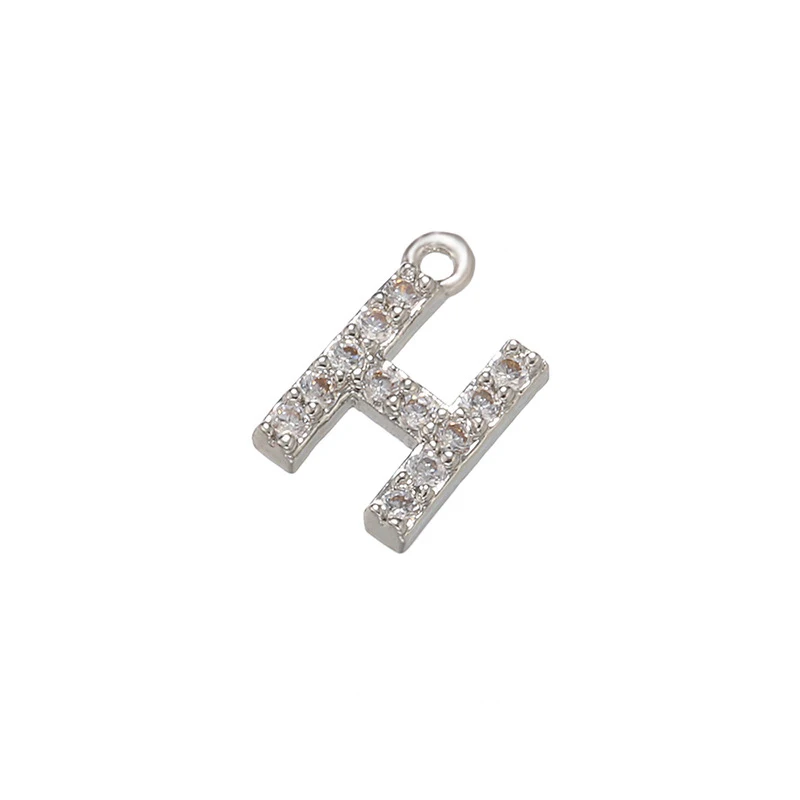 

Simple 26 Letter Pendant Copper Material Rhinestone Luxury Women&Men Necklace Elegant High Quality Couple Gift Jewelry