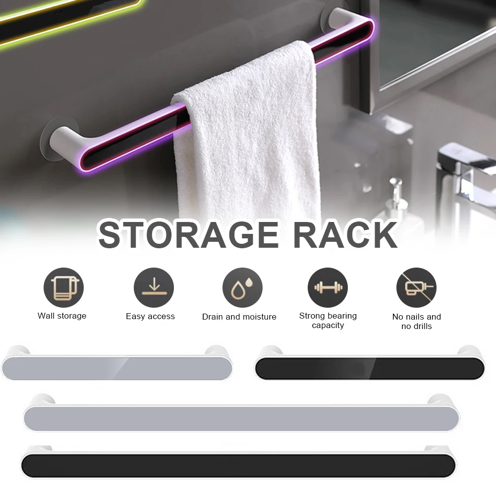 

New Bathroom Towel Bar Bath Accessories Bath Towel Rack Holder Towel Hanger Wall Mounted for Bathroom Towel Racks Fast delivery