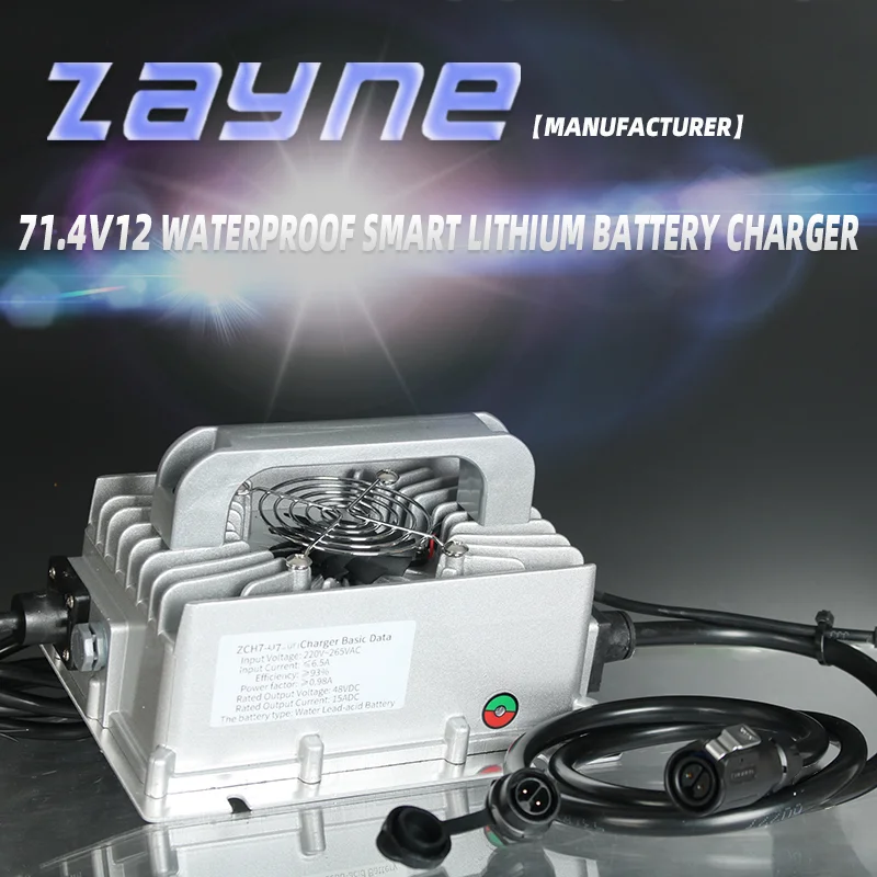 

60V12A Waterproof High Smart Charger For Electric Bicycle ATV Motorcycle 17S 71.4V Li-ion Battery Pack Factory Outlet Can be OEM