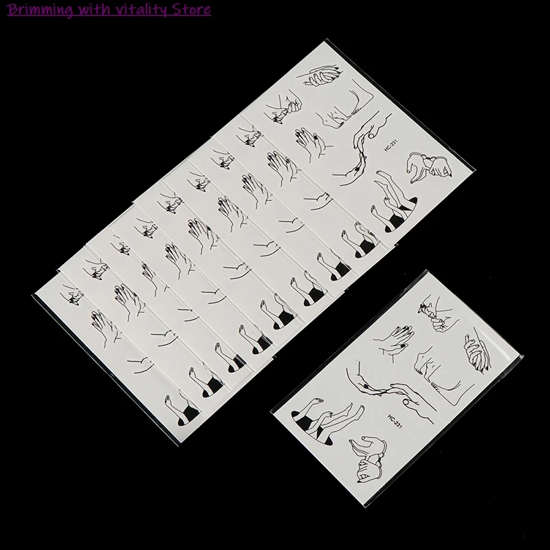 10 Sheet Temporary Tattoo Fake Tattoo Stickers Couple Tattoo Love Lovers Wrist Tattoo