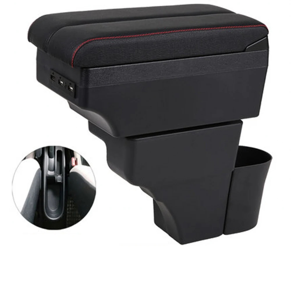 For Nissan Note armrest box USB Charging heighten Double layer
