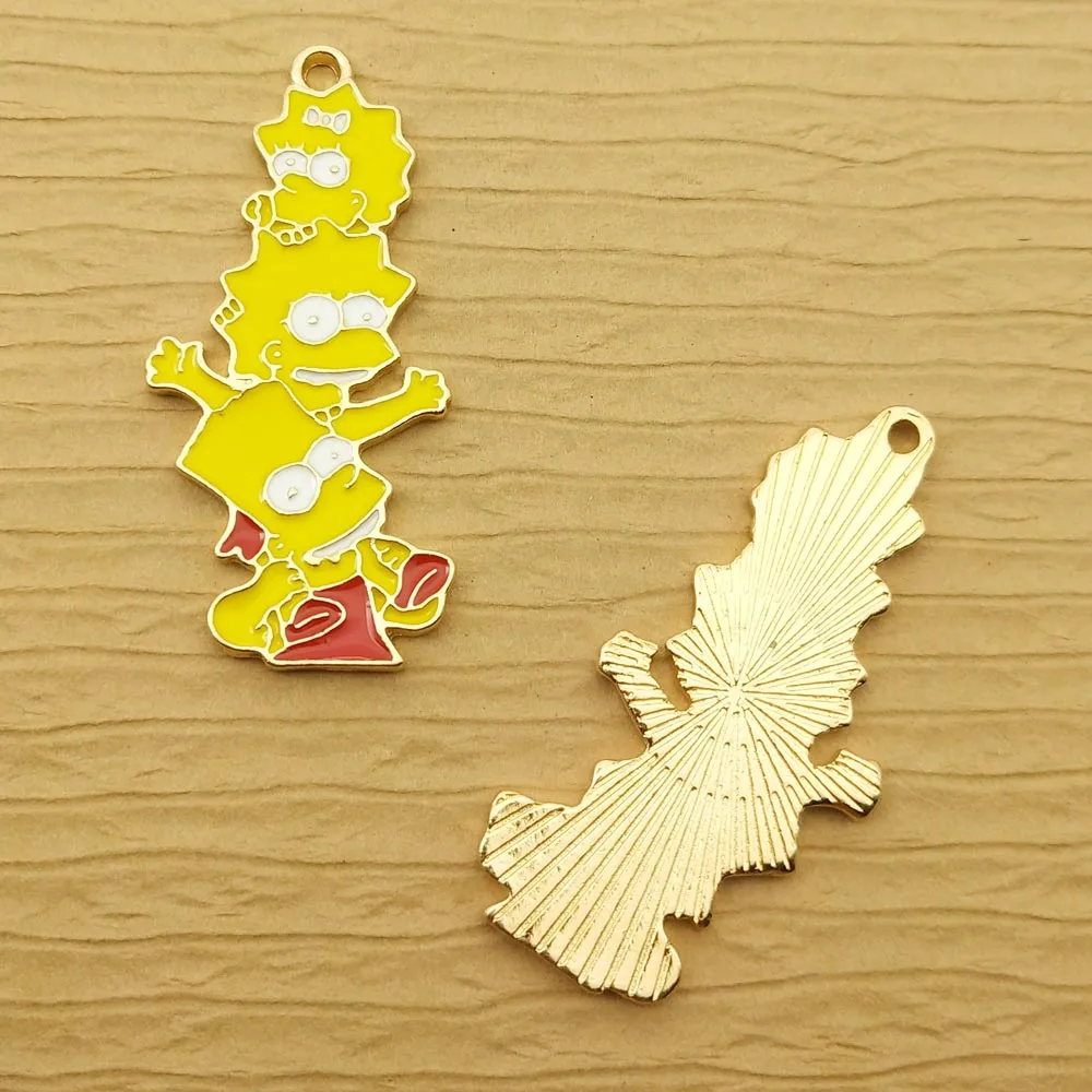 

10pcs 18x38mm enamel cartoon charm for jewelry making fashion earring pendant bracelet charm necklace charm diy finding