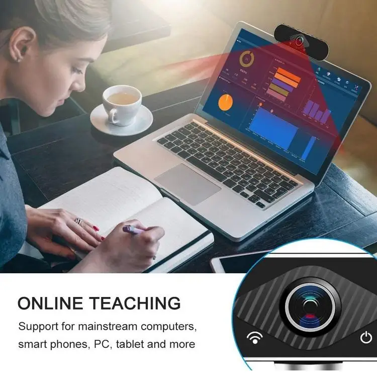 

Computer Camera With HD Lens Built-in Long USB Cable Omni-directional Sound Capture Good Light Transmittance 30 Frames/s