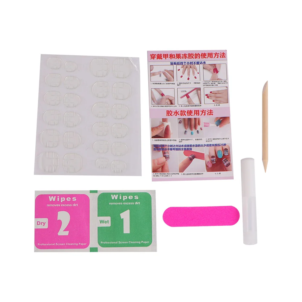 24 шт. накладные гробы с градиентом балерина полностью закрывающие ногти съемные