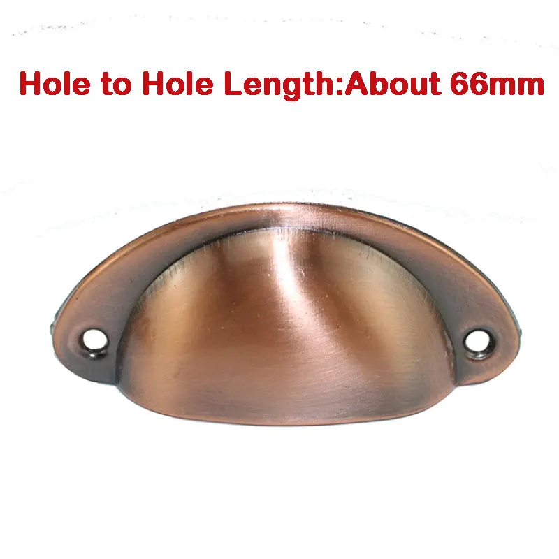 Ручки и ручки шкафа чашки в виде раковины из хромированного железа форме