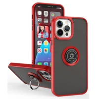for iphone 13 12 11 pro max mini x xs xr 7 8 plus car magnetic metal ring holder phone case shockproof protection back cover