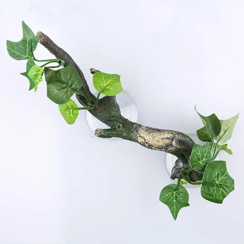 

Reptile corner branch terrarium plant decoration with suction cup suitable for amphibious lizard snake rock climbing