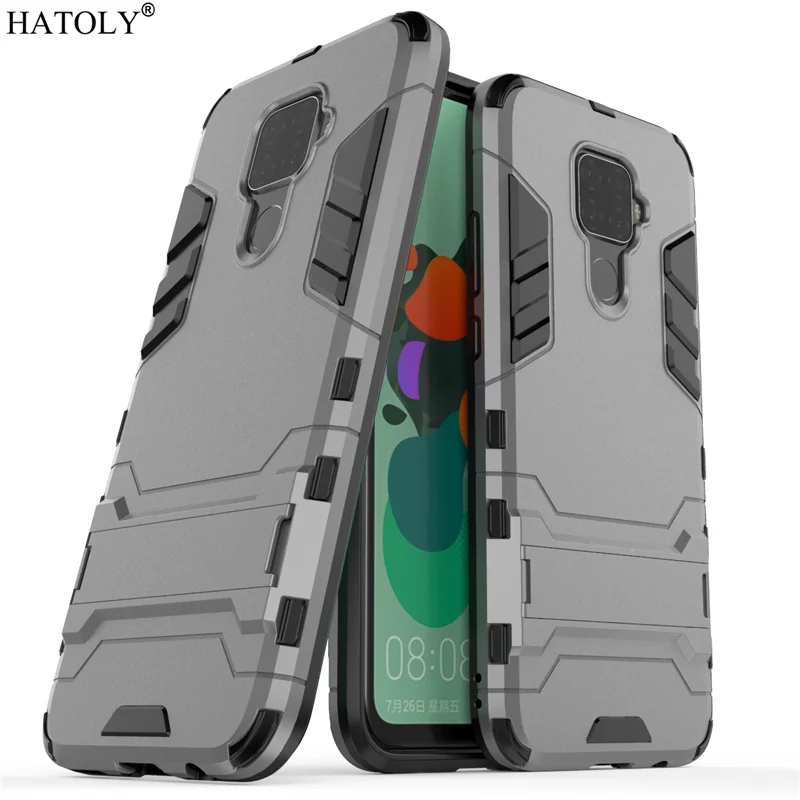 

For Huawei Mate 30 Lite Case Armor Holder Stand Phone Bumper Case For Huawei Mate 30 Lite Rubber Hard PC Back Cover Mate 30 Lite