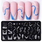 Пластины NICOLE DIARY для стемпинга ногтей с волнистыми узорами геометрические листья Лаванда животные дизайн ногтей аксессуары и инструменты
