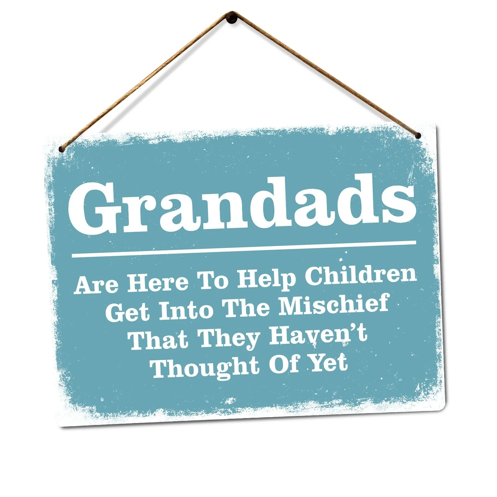

Grandads - Mischief -Metal Wall Sign Plaque Art- Grandparents Kids Funny Joke(Visit Our Store, More Products!!!)