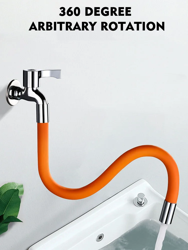

360 Degree Swivel Faucet Extender Toilet Balcony Bathroom Faucet Extender Splash Proof Head Nozzle Hose Household