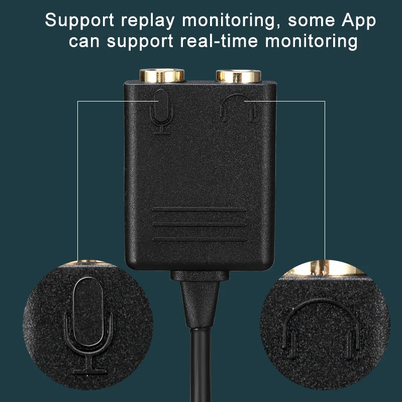 Sairen 6M TRRS сплиттер кабель интервью микрофон Lavalier лацкане Запись голоса для iPhone