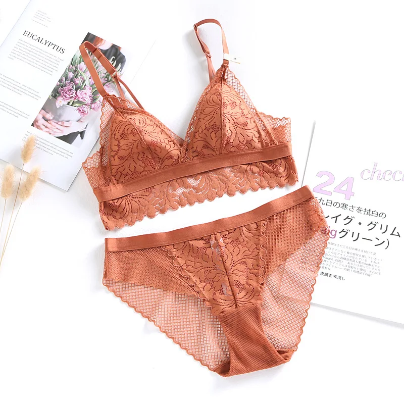 Французский Винтажный кружевной тонкий бюстгальтер с хлопковой подкладкой и