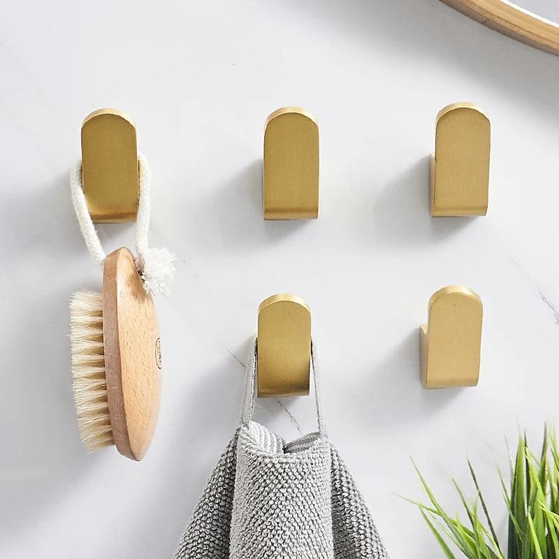 Набор настенных крючков для ванной комнаты с золотым начесом|Крючки халата| |