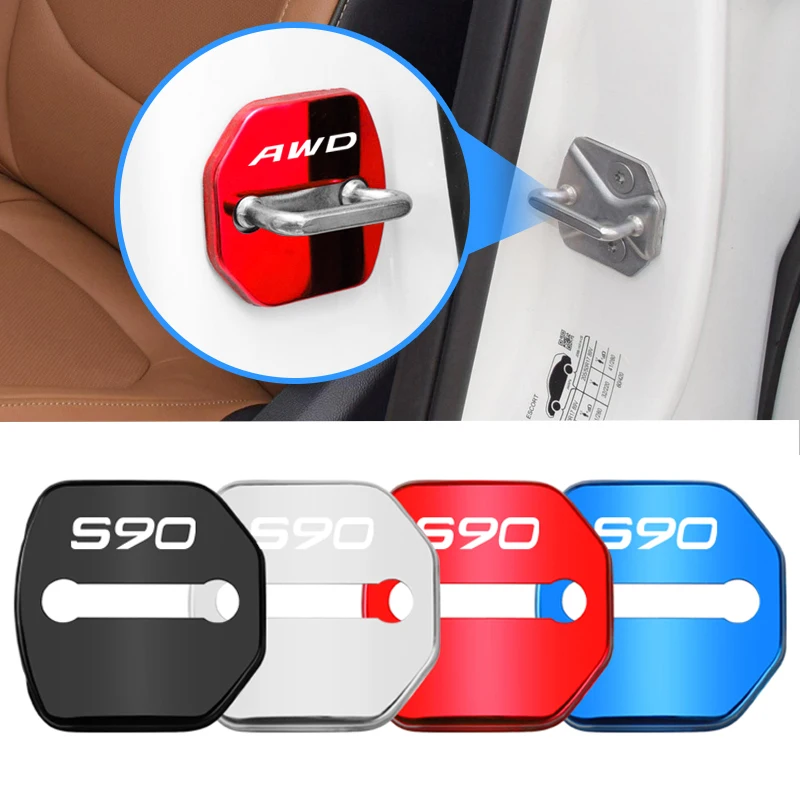 4 шт. антикоррозийные накладки на дверной замок для Volvo XC60 XC90 S60 V40 V50 V60 XC40 V70 V90 S90 S80