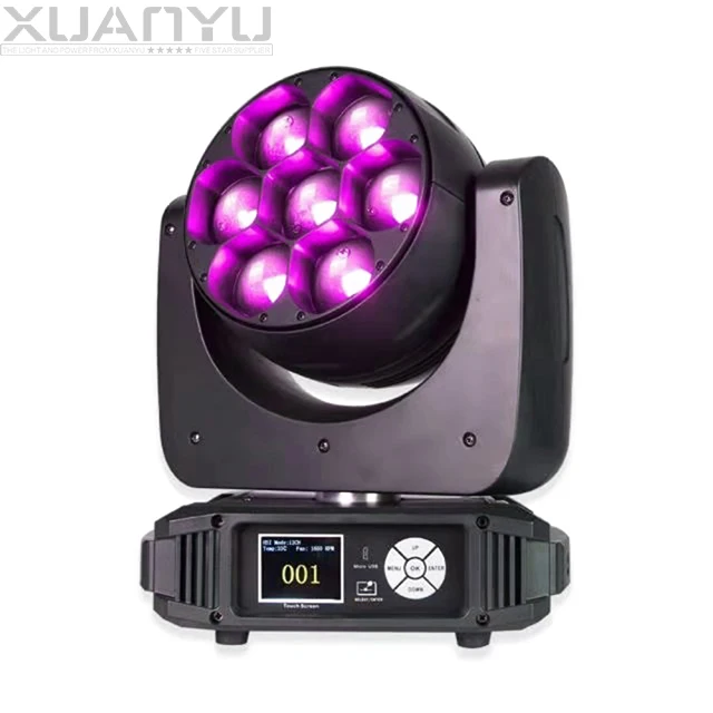 

stage lightboat LED zoom moving head beam light high power 7*40W wall washer light DJ pixel party light