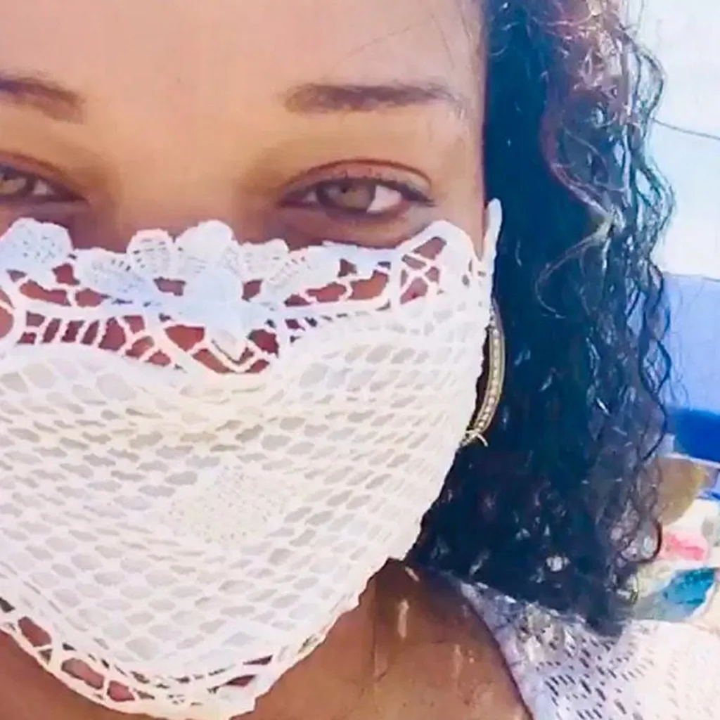 2 шт. маска для лица с кружевной аппликацией | Тематическая одежда и униформа