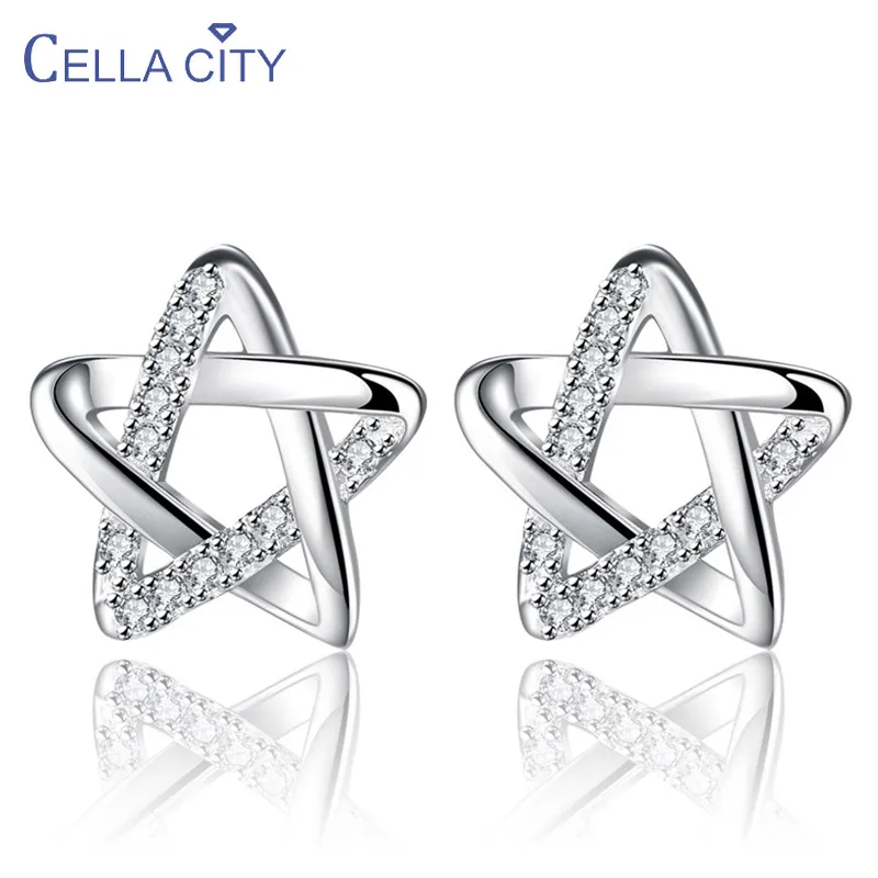 Женские серьги-гвоздики из серебра 925 пробы | Украшения и аксессуары