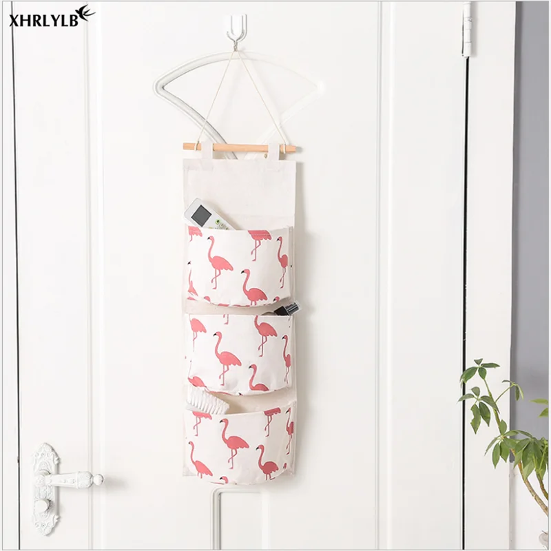 XHRLYLB 1 шт. модная трехслойная подвесная сумка из хлопка и льна с рисунком для