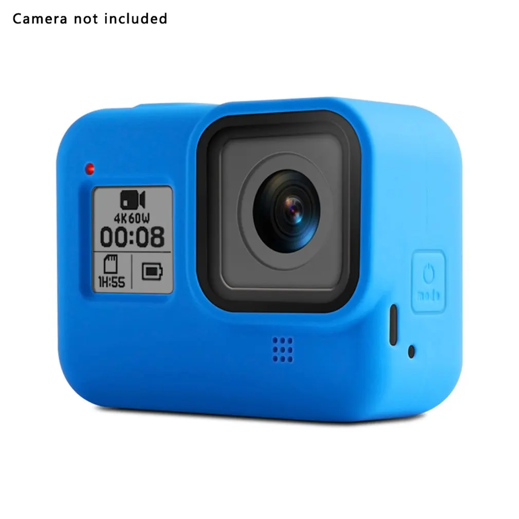 

Soonsun Soft Silicone Protective Case + Safety Wrist Strap For Gopro Hero 8 For Hero8 Black Go Pro Accessories for RC Drone