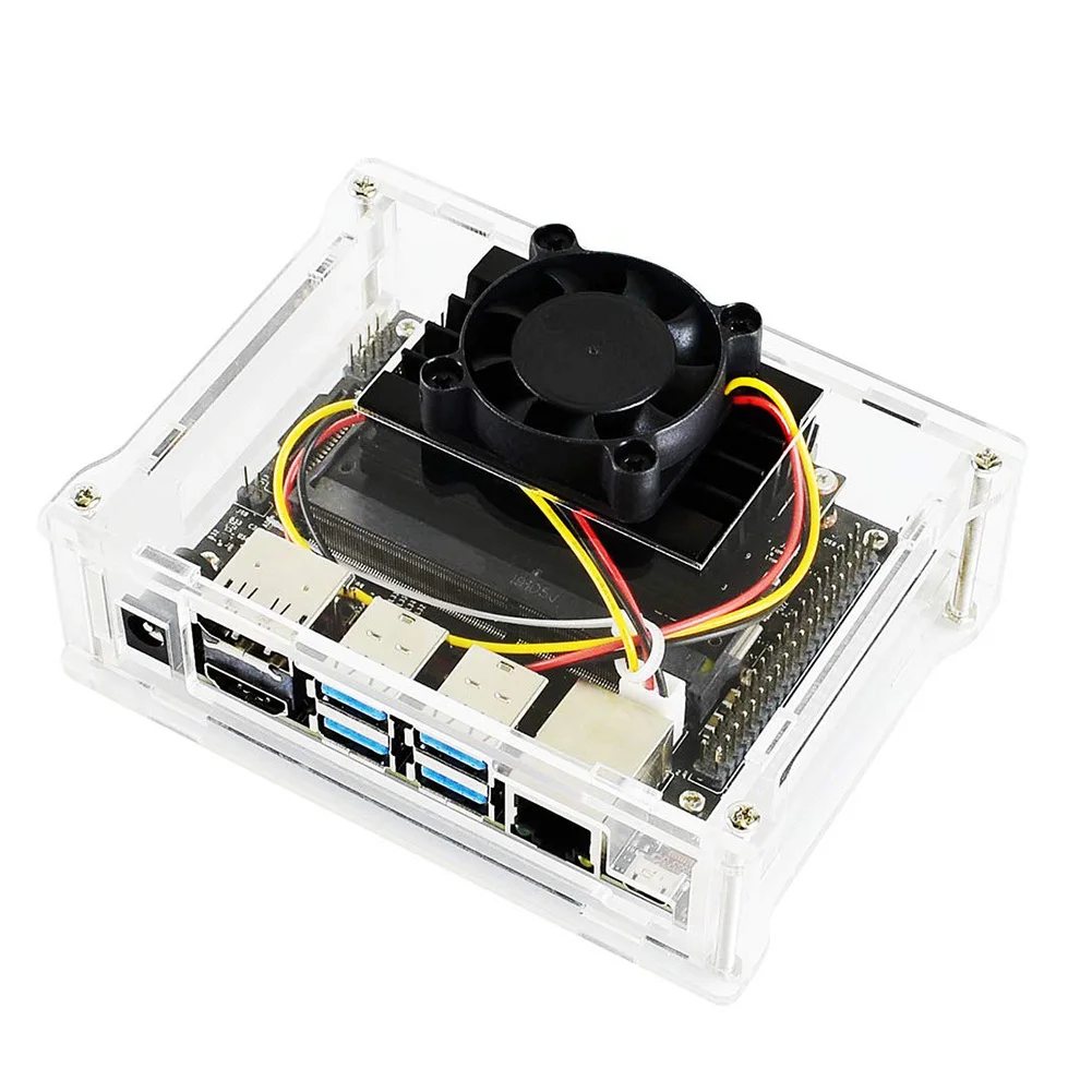 

Easy Install Acrylic Case Transparent Shell Computer Dust Resistant With Cooling Fan Protective Home For Jetson Developer Kit