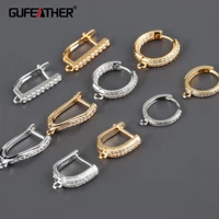 gufeather m806jewelry accessories18k gold plated0 3 micronsrhodium plated lobster clasp hooksjewelry making10pcslot