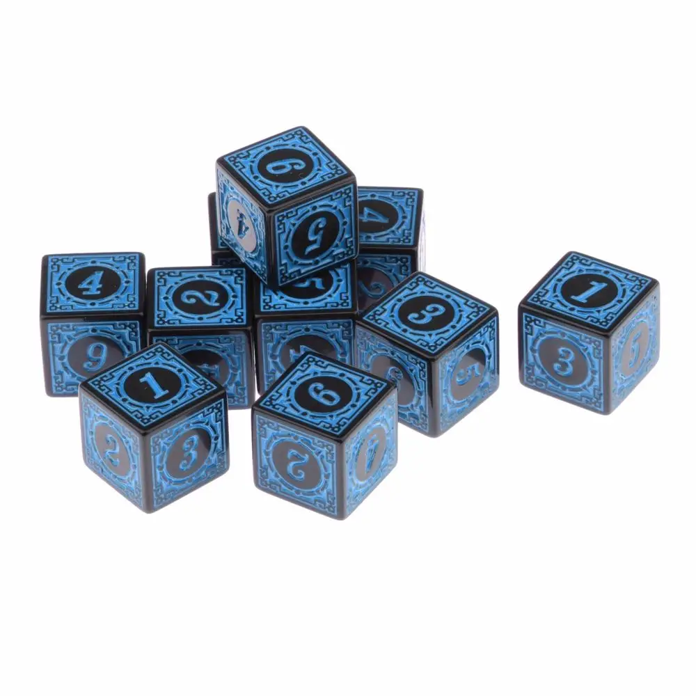

Toys Role Playing Game 10pcs D6 Multi Sided Dices Polyhedral Acrylic