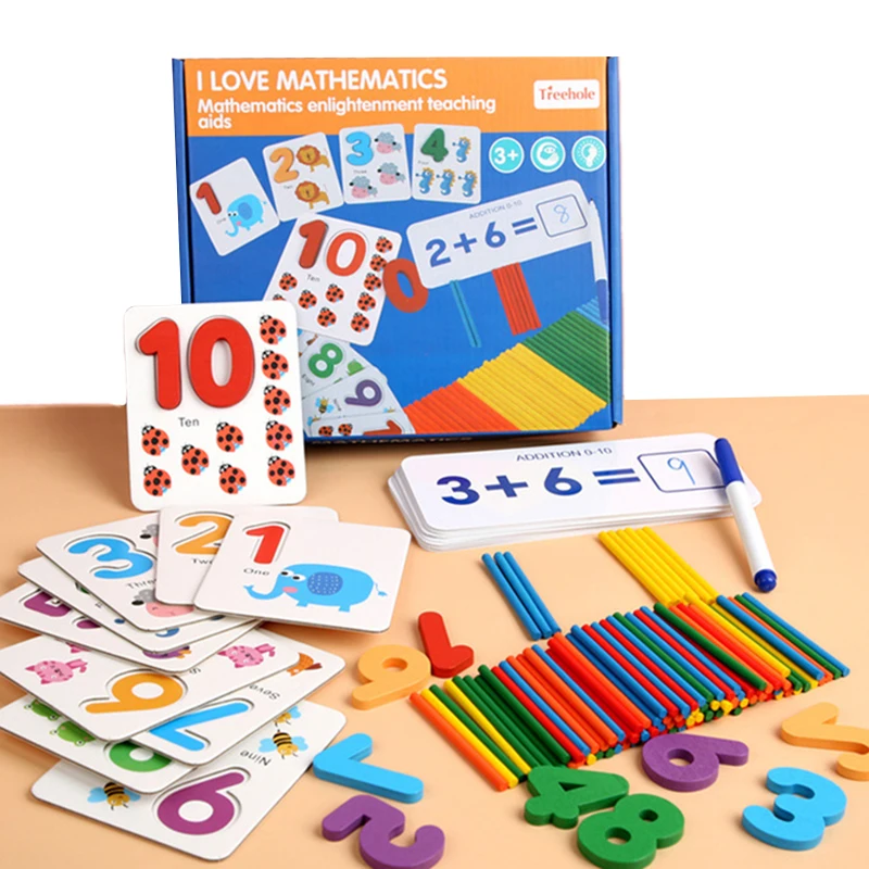 Деревянные игрушки Монтессори заклинание слова математика английский раннее