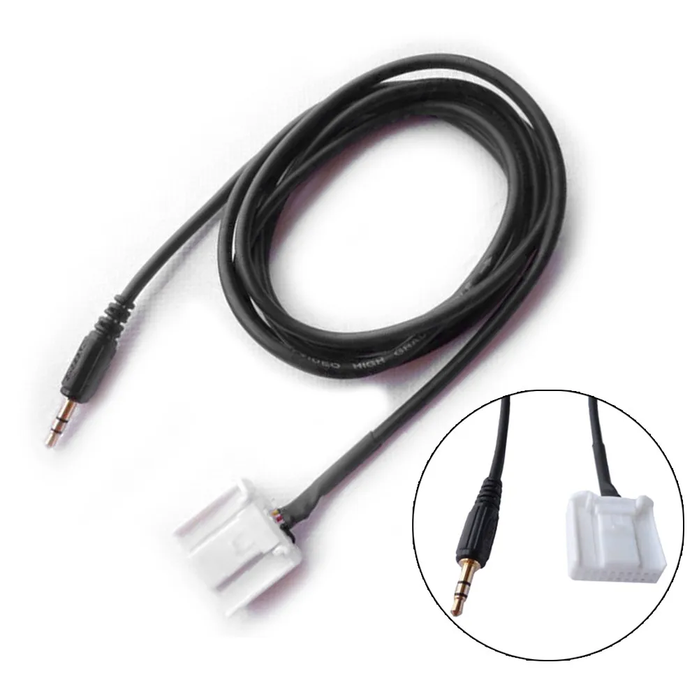 

3.5mm AUX IN Audio Earphone Radio MP3 Male Interface Adapter For Toyota Fit For Most Music Player With 3.5mm AUX