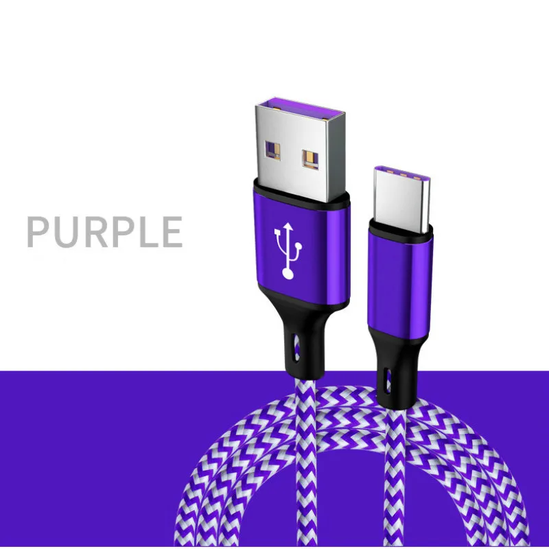 Новый 1 м 5А USB Type C кабель для Huawei P40 Pro Mate 30 P30 Supercharge Быстрая зарядка зарядный