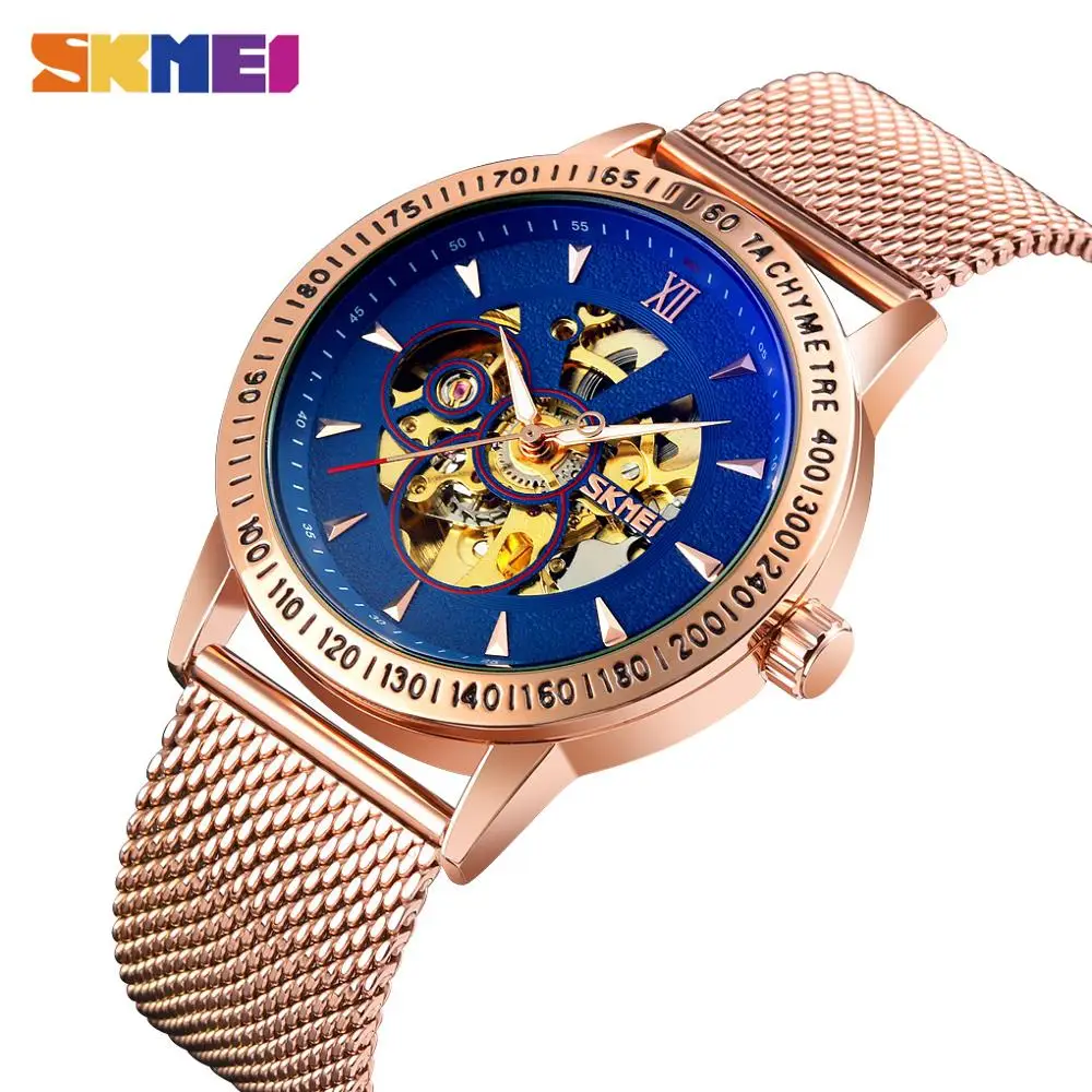 2020 SKMEI лучшие брендовые Роскошные автоматические механические часы с Для