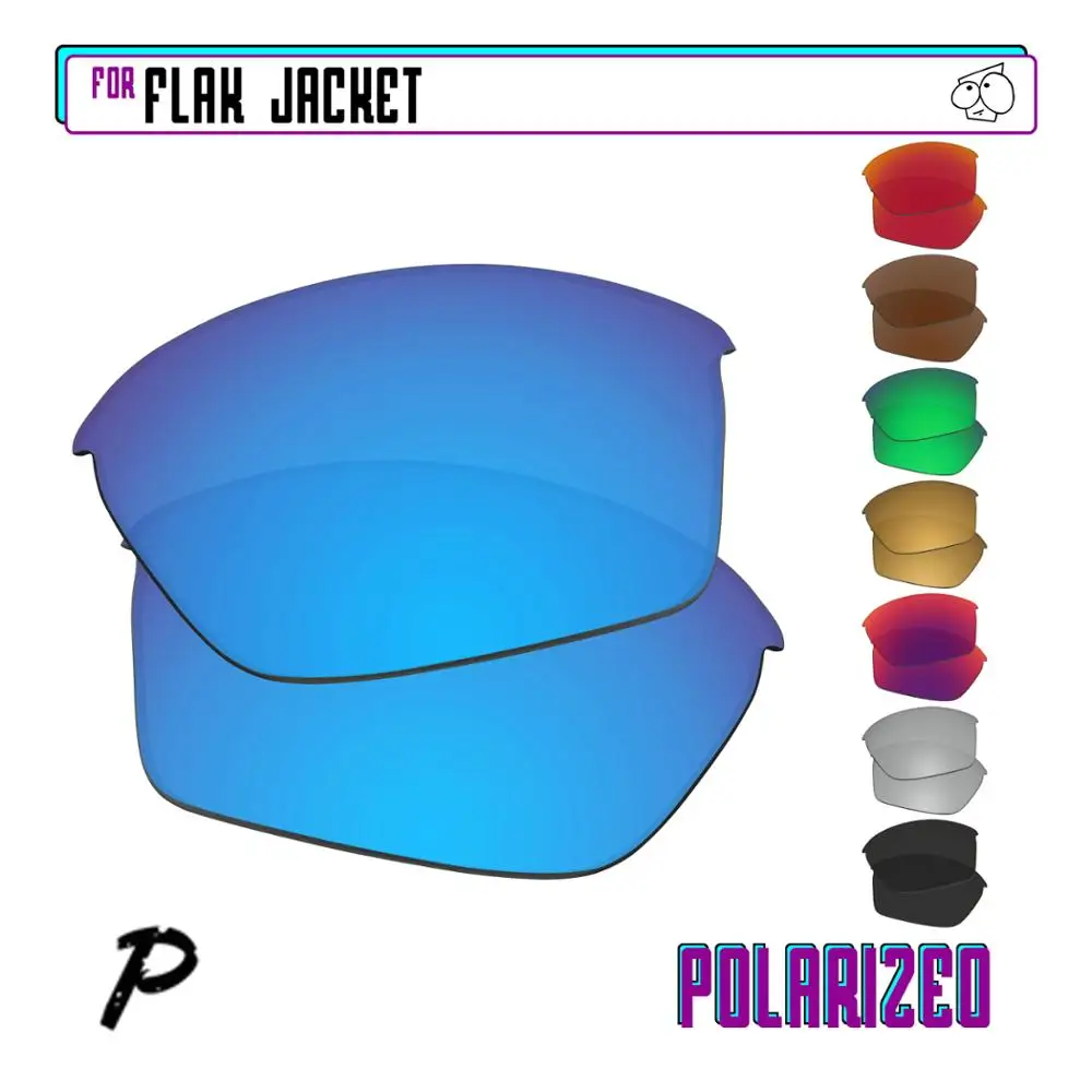 Ezreзаменить поляризованные Сменные линзы для Окли Flak солнечные очки к куртке