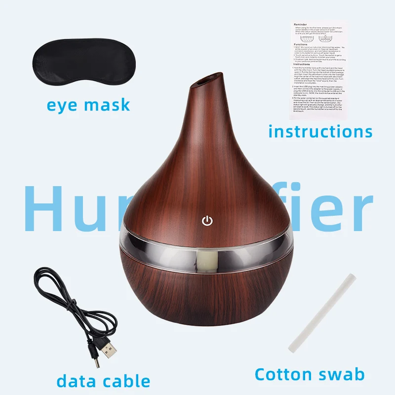 

Air Humidifier Electric Aroma Diffuser Aromatherapy diffuser Wood Grain Oil Mist Maker Fogger 7 Colours LED Light For Home