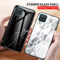 luxury marble tempered glass phone case tpu protective hard cover for samsung s7 s8 s9 s10 s20 fe s21 m11 m21 m31 m51 m30s m31s
