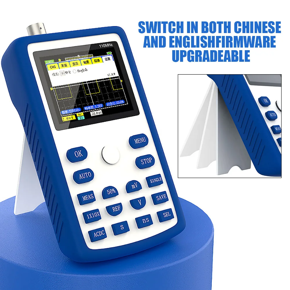 

FNIRSI 1C15+ Digital Oscilloscope Professional ACDC 500MS/S Sampling Rate 110MHz Analog Bandwidth Waveform Storage Oscilloscope