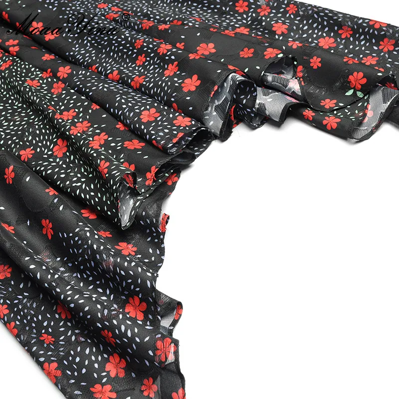 

MoaaYina Fashion Designer dress Autumn Women's Dress Lantern Sleeve Floral Print Vintage Asymmetrical Dresses