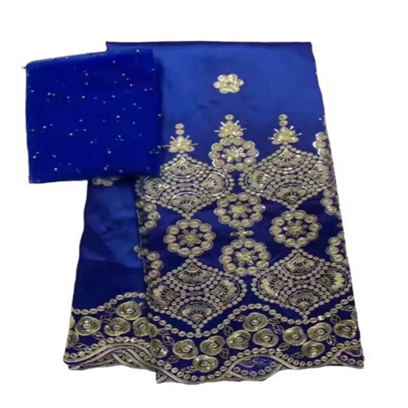 Красные/Золотые африканские кружевные ткани George Высококачественная нигерийская