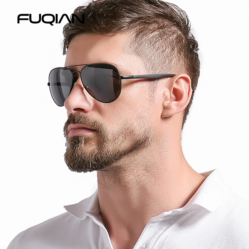Мужские Солнцезащитные очки-авиаторы FUQIAN брендовые Винтажные очки TR90 с