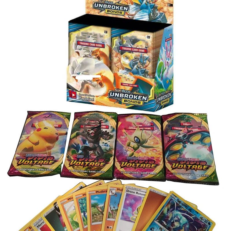 

324 шт./коркор. английская версия карт Pokemon Sun & Moon, английская торговая карта, Боевая карта, искусственная игрушка, детский подарок