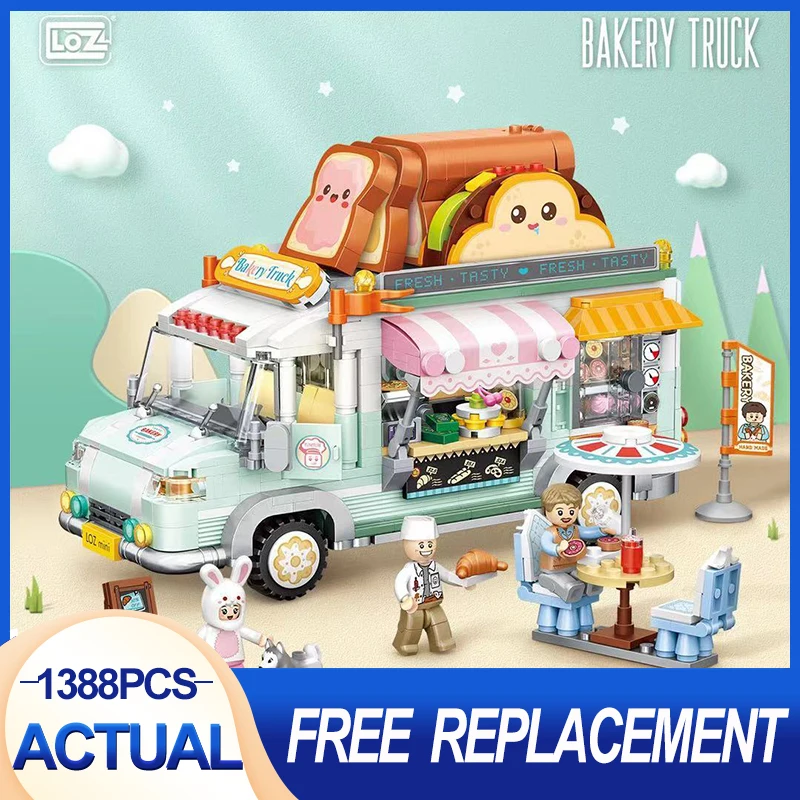 

Loz 1127 Mini DIY 1388pcs Food Truck Fun Model Building Blocks Model Kids Toys For Children Gifts