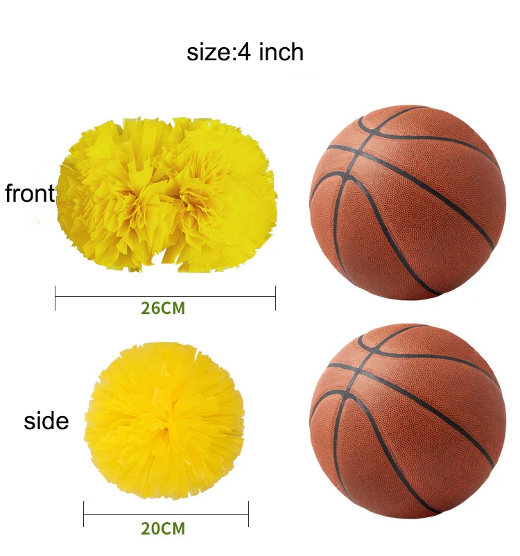 Помпоны для чирлидинга шарик с помпоном 4 шт. пластиковых ручек металлические