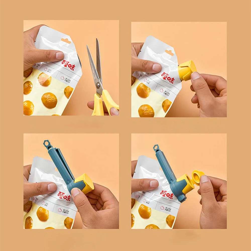 

1pc Food Sealing Clip Kitchen Tool Plastic Bag Discharge Spout Food Moisture-proof Seal Clip Discharge Port Clip Tool